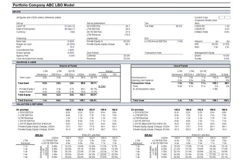 Fully Dynamic Financial and Valuation Model project