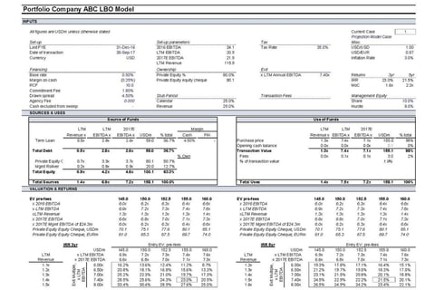 Fully Dynamic Financial and Valuation Model project