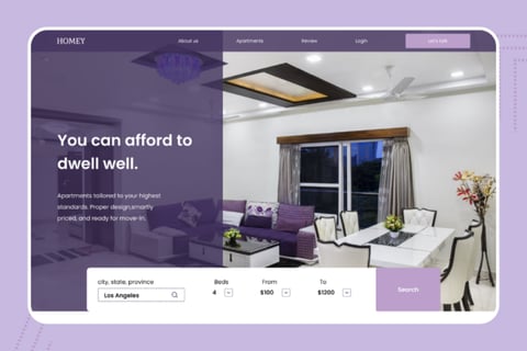 Homey - Apartment Rental Website project