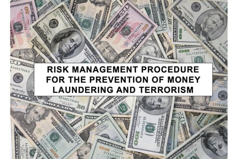 Policies and Procedures to Manage Money Laundering Risk project