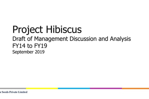 Limited Scope Financial Due Diligence project