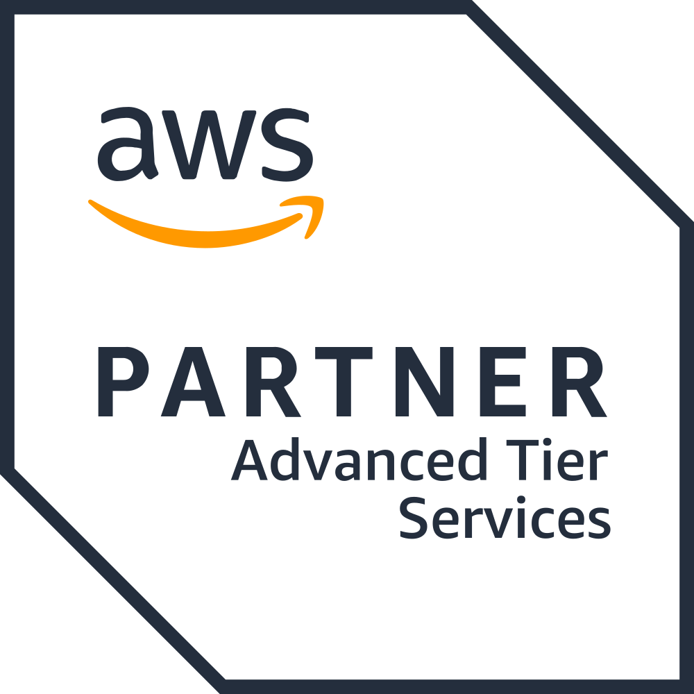 The AWS logo with the word "PARTNER" and the text "Advanced Tier Services" below that.