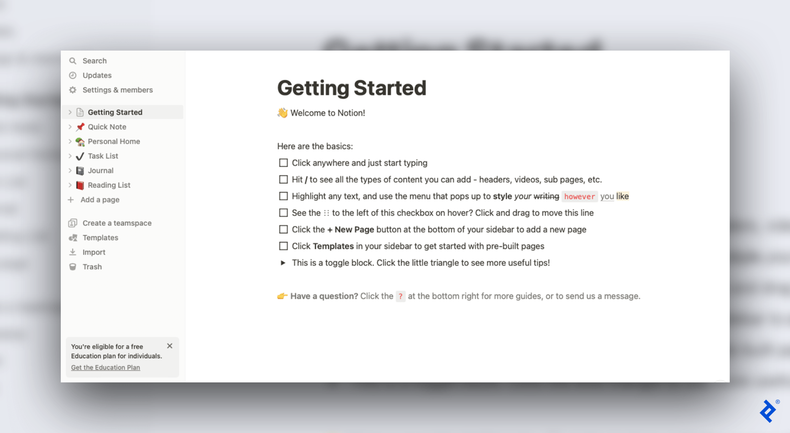 Zwei Screenshots zeigen die Benutzeroberfläche von Notion für das Kunden-Onboarding.