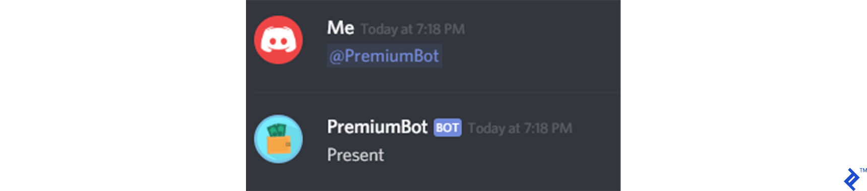 Your bot is present