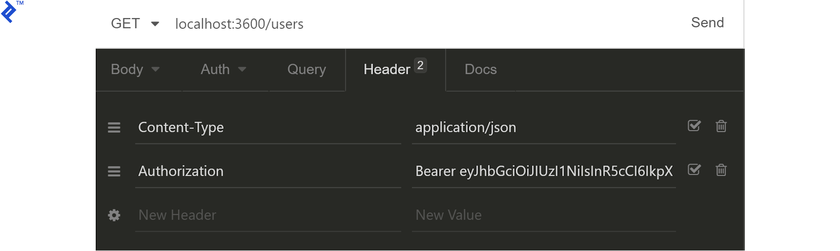 Request for a list of all users