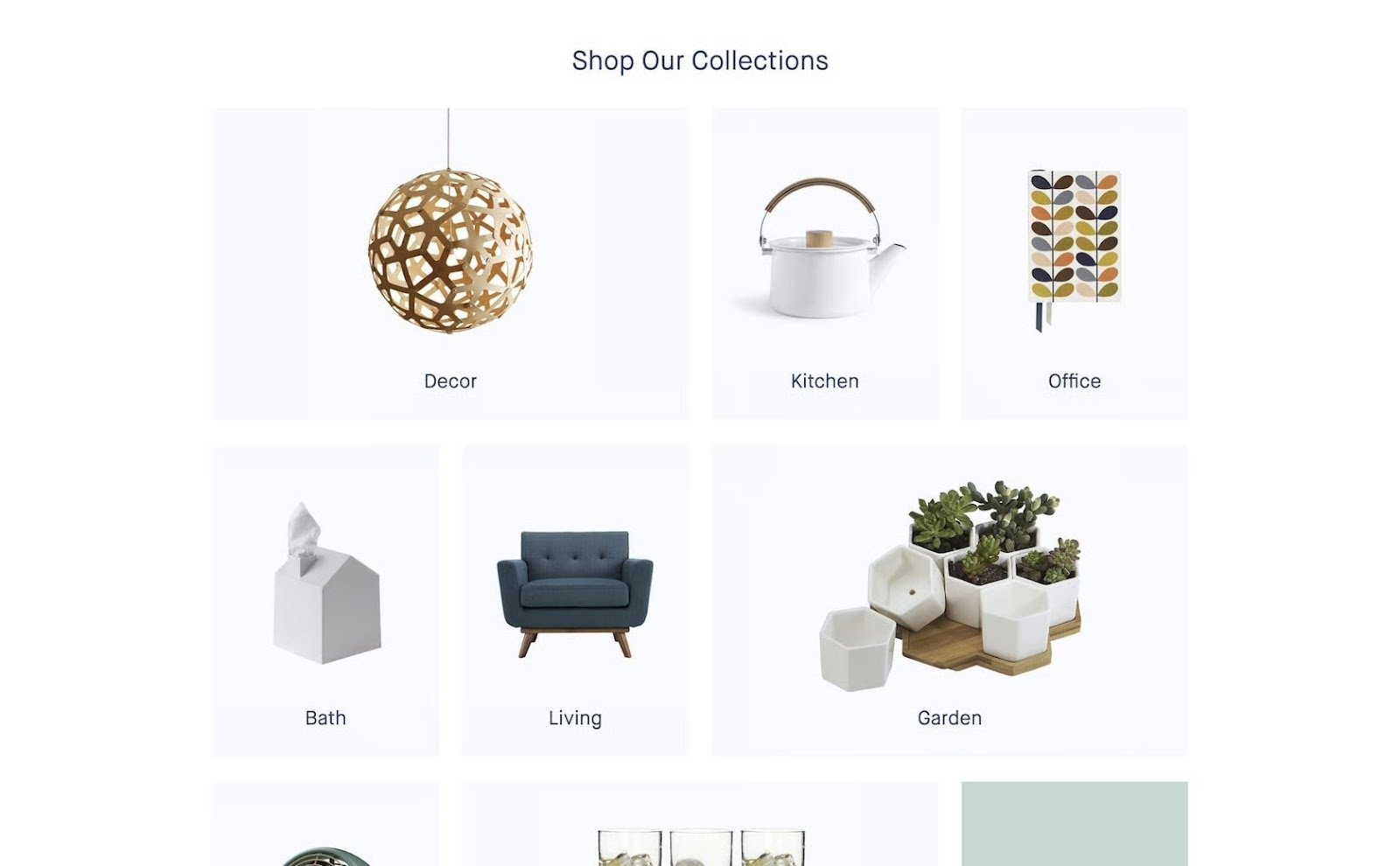 An example of a web design that uses repetition to create unity.