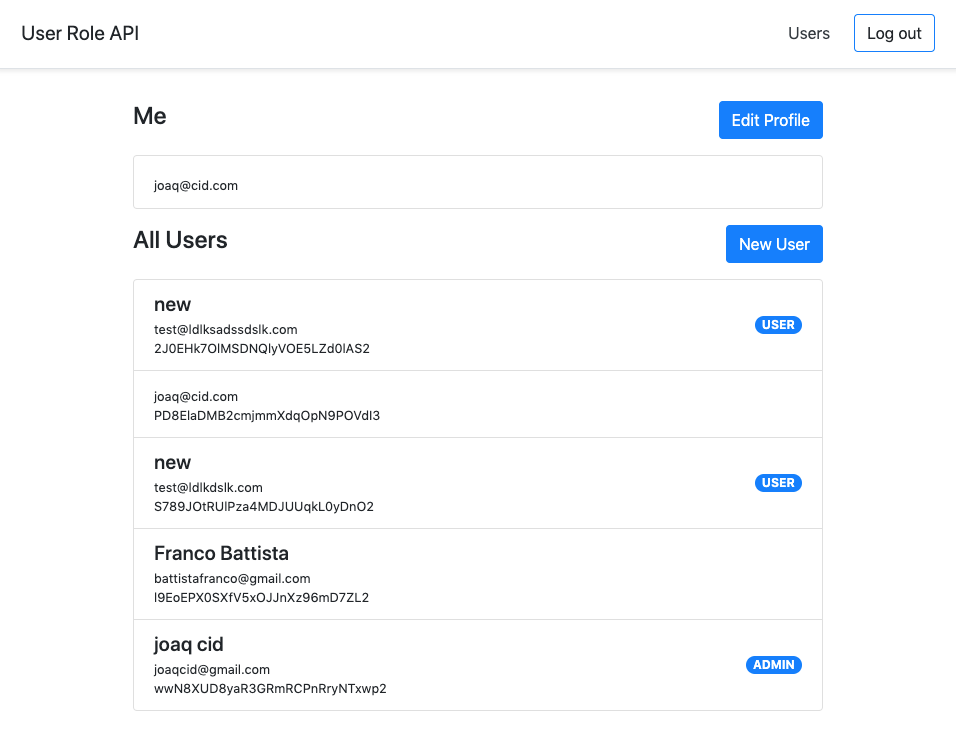 All the users in our Angular app
