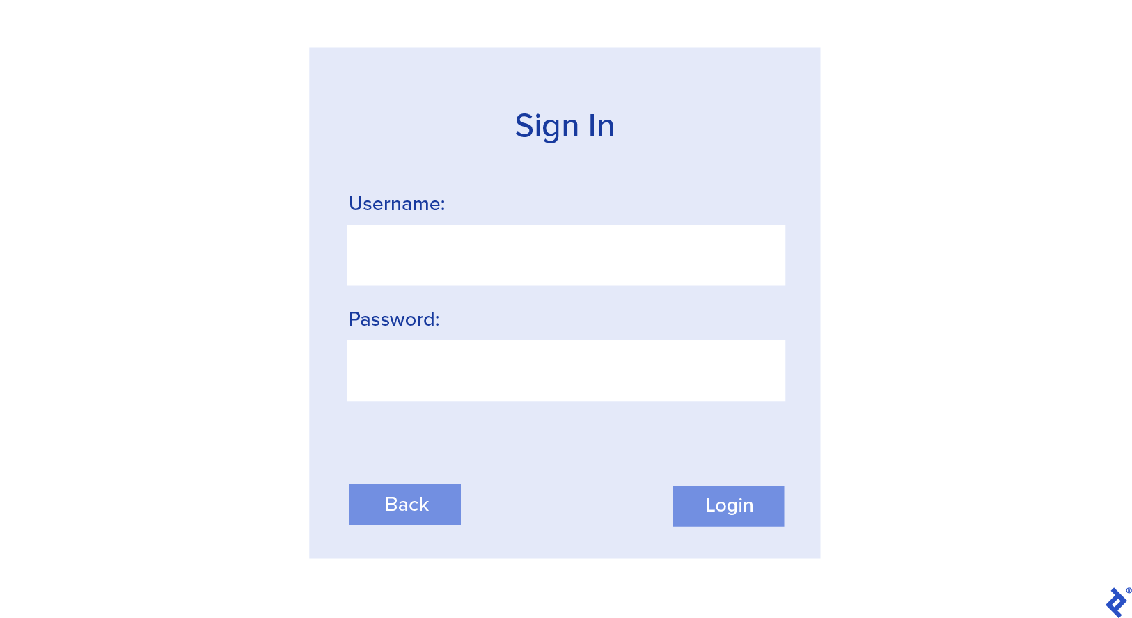 Back and Login