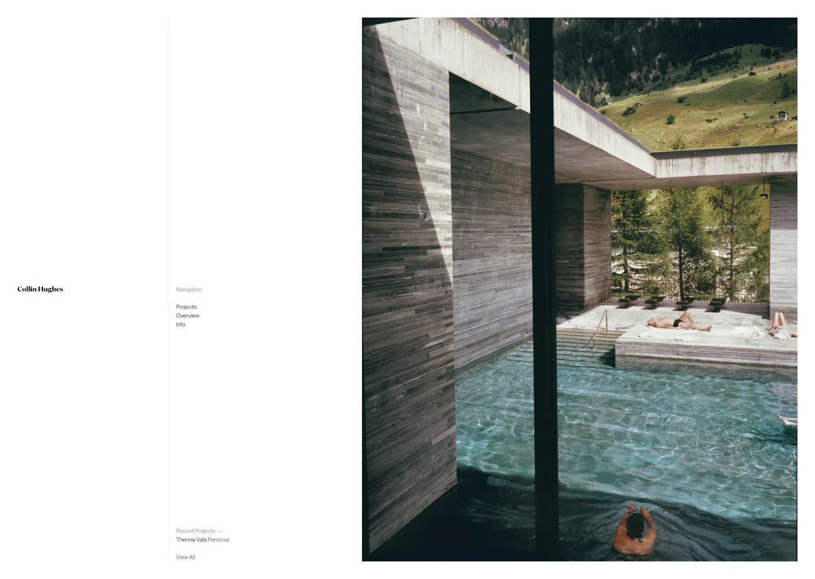 An example of the proportion principle of design, showing a very large photograph on the right with much smaller text on the left.