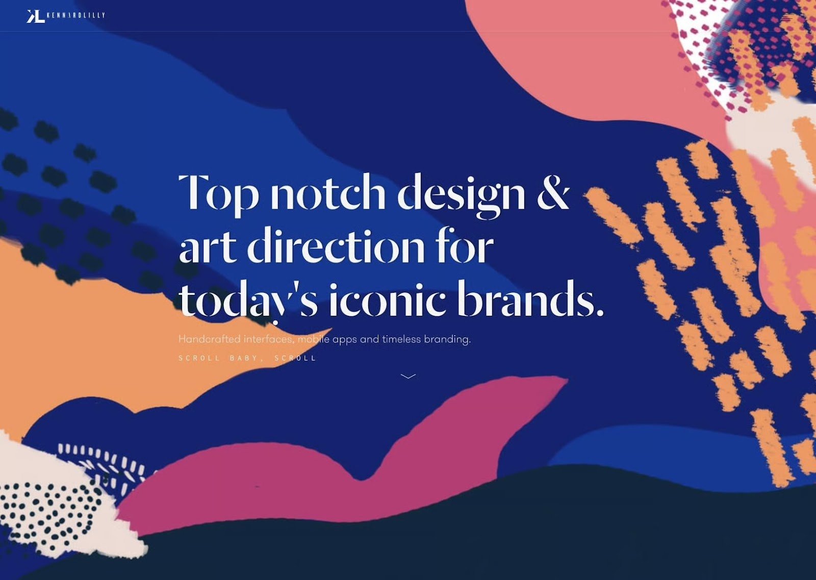 An example of the variety principle of design, showing a web page with multiple colors and patterns.