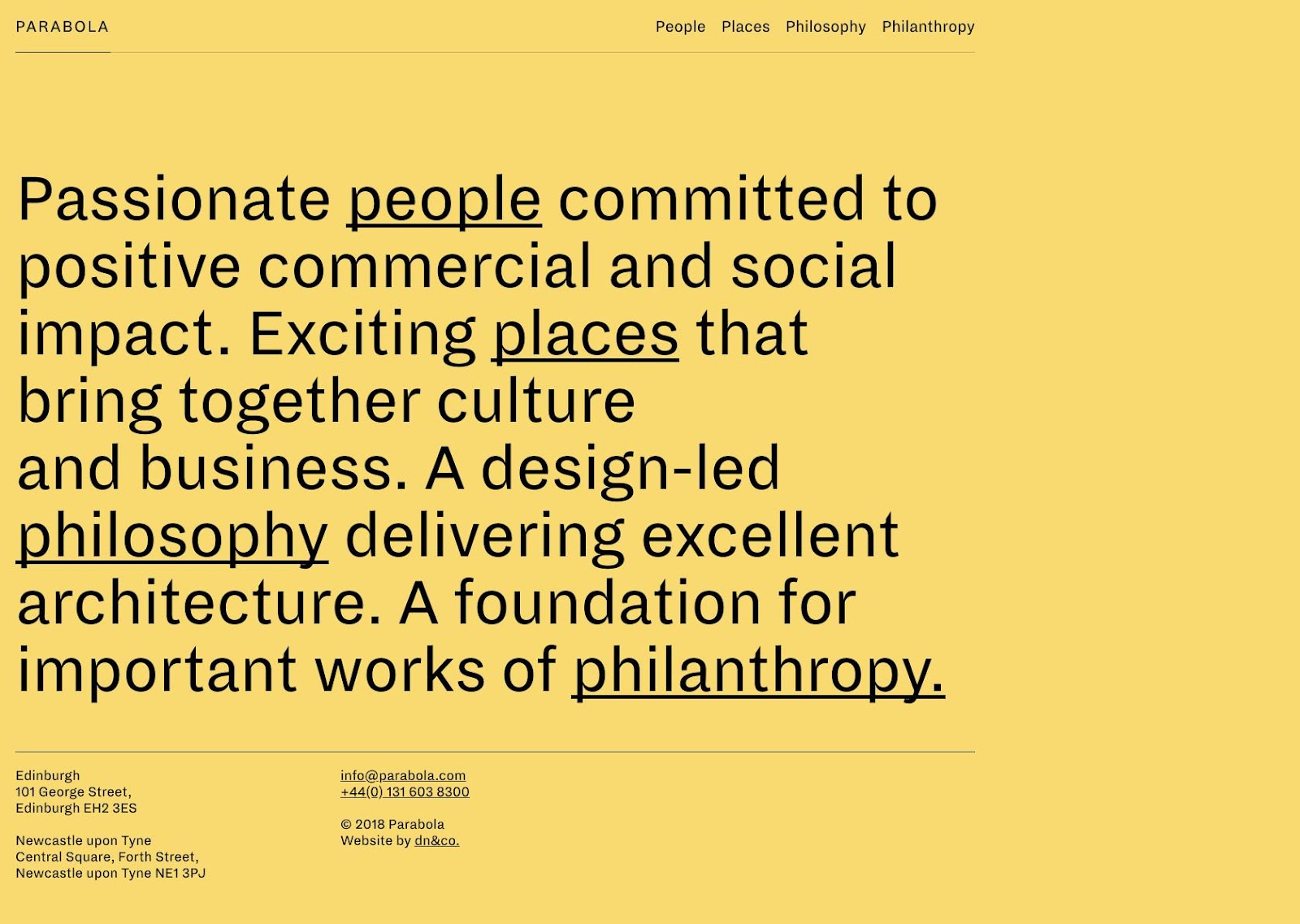An example of the contrast principle of design, showing black text on a mustard yellow background.