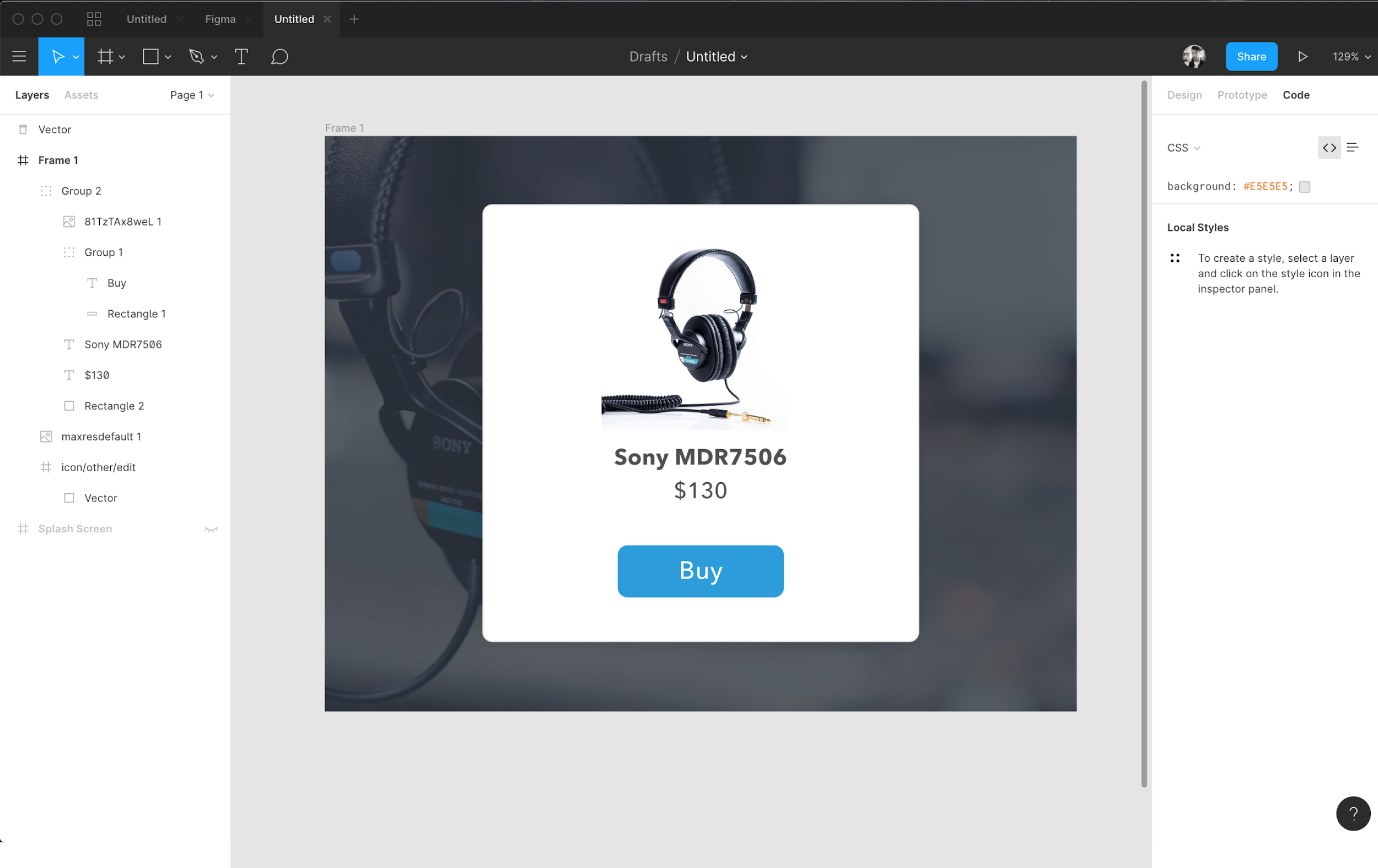 Figma UI design