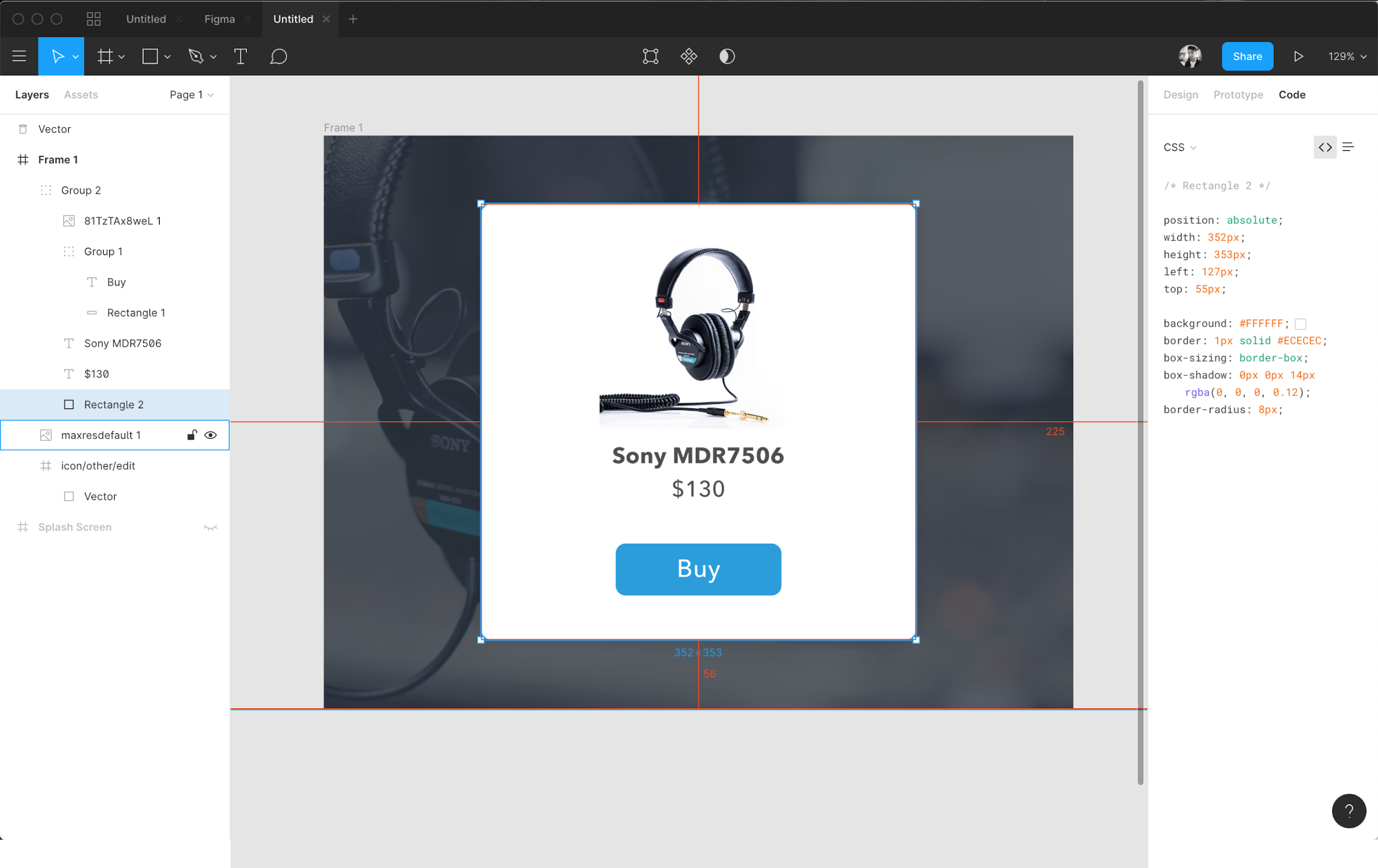 Figma UI elements