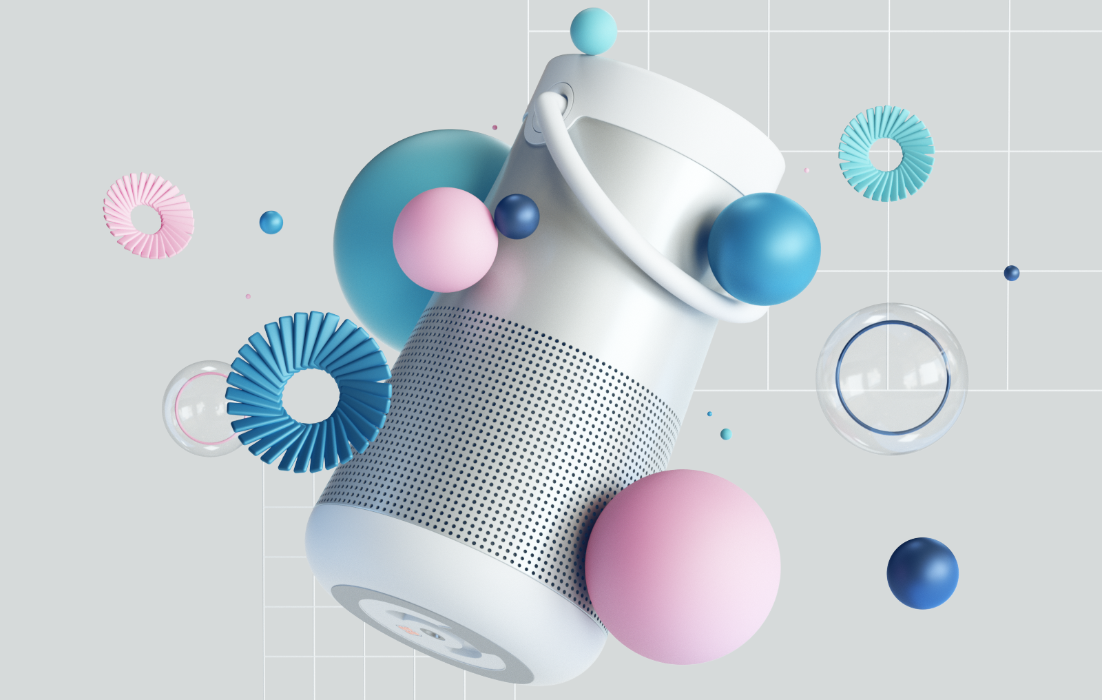 3D visualization for Bose speaker, part of UX trends 2019