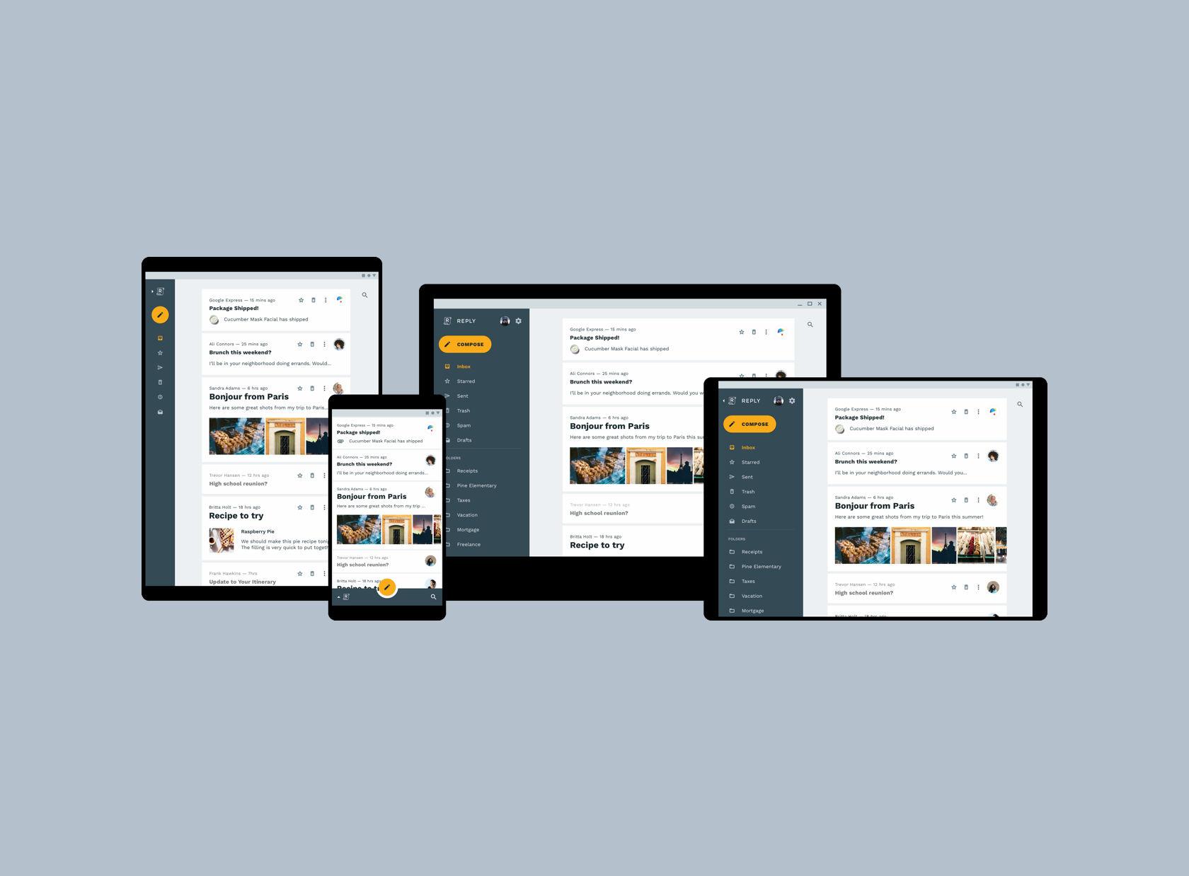 Google material design elements