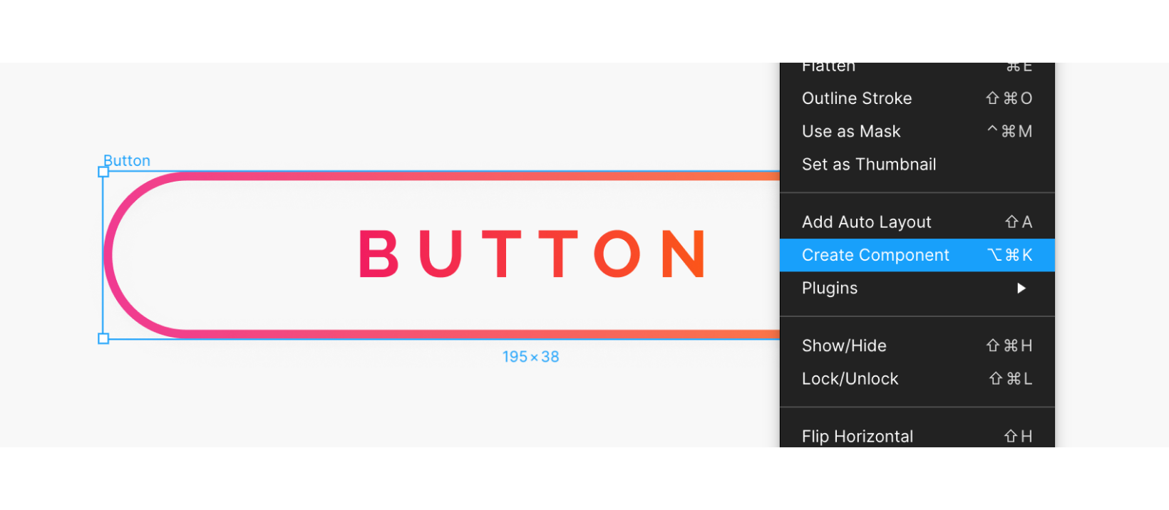 Figma button component