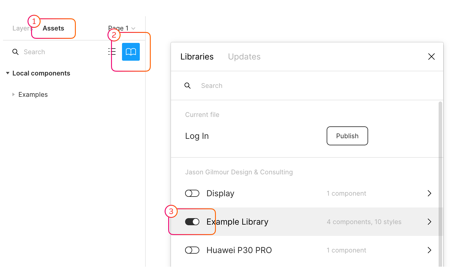 How to use a figma component library