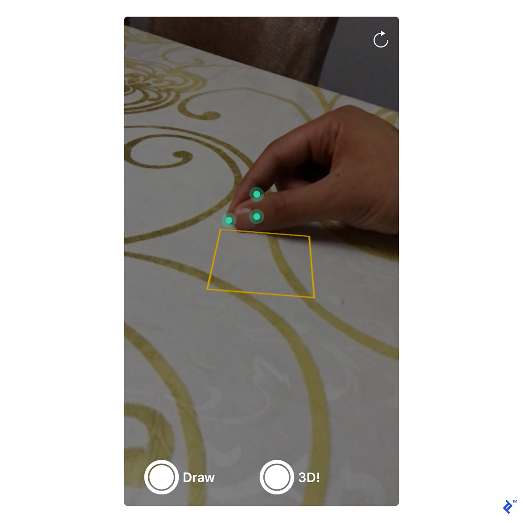 iOS ARKit Feature points detected by the Vision library