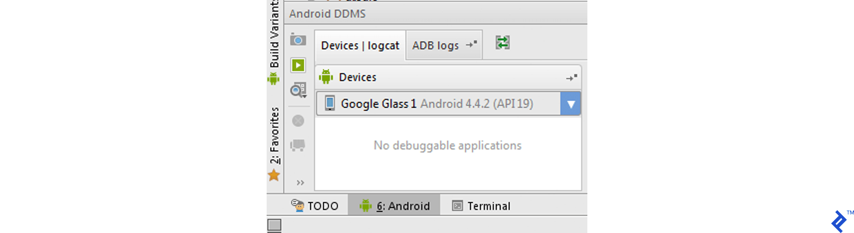 The device list should show Google Glass as an Android device.