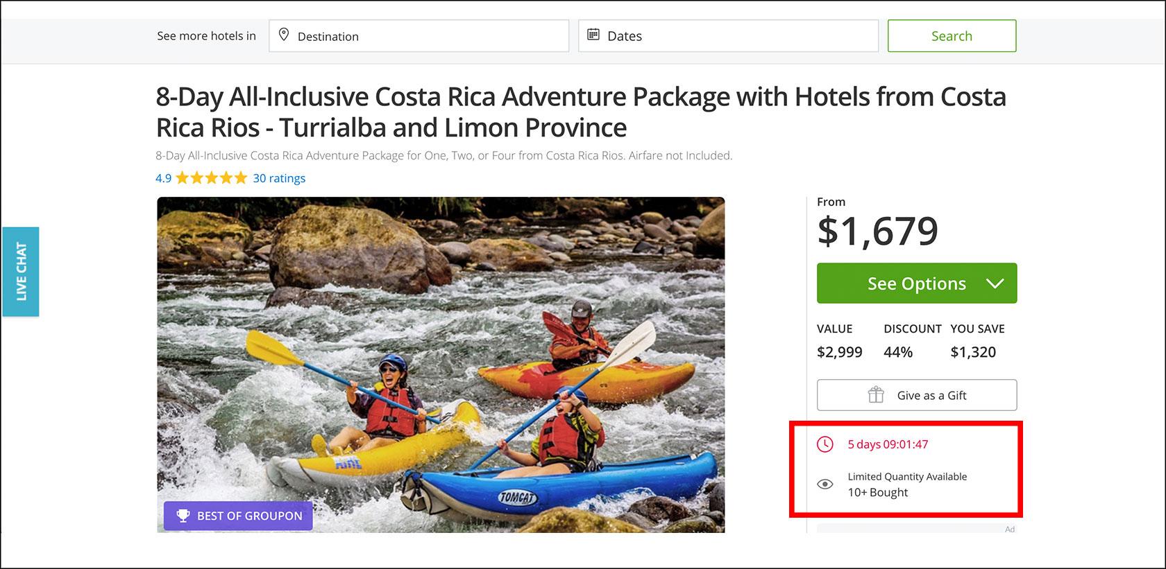 Common persuasive design patterns include scarcity