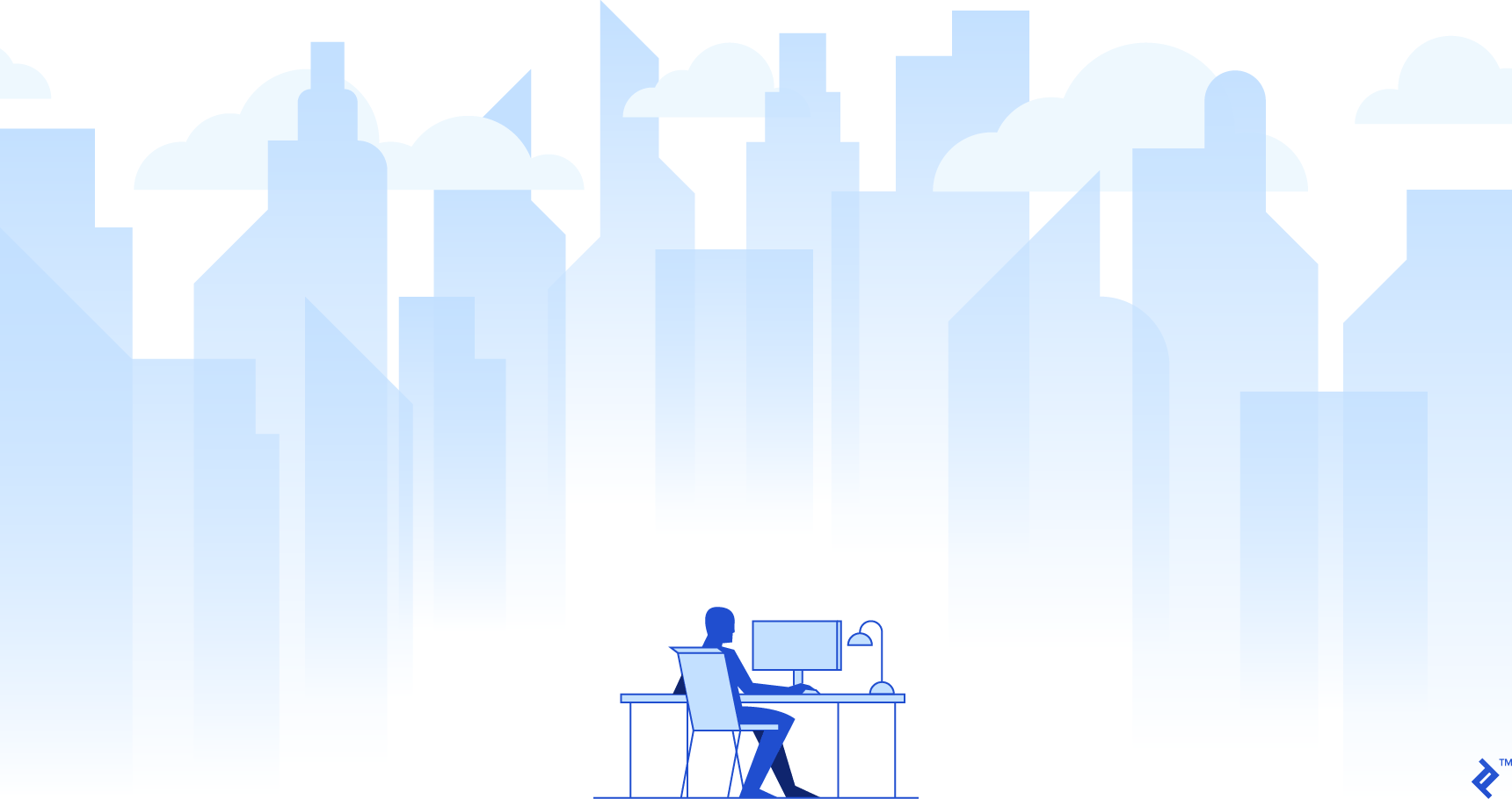 Illustration of a freelancer working remotely.