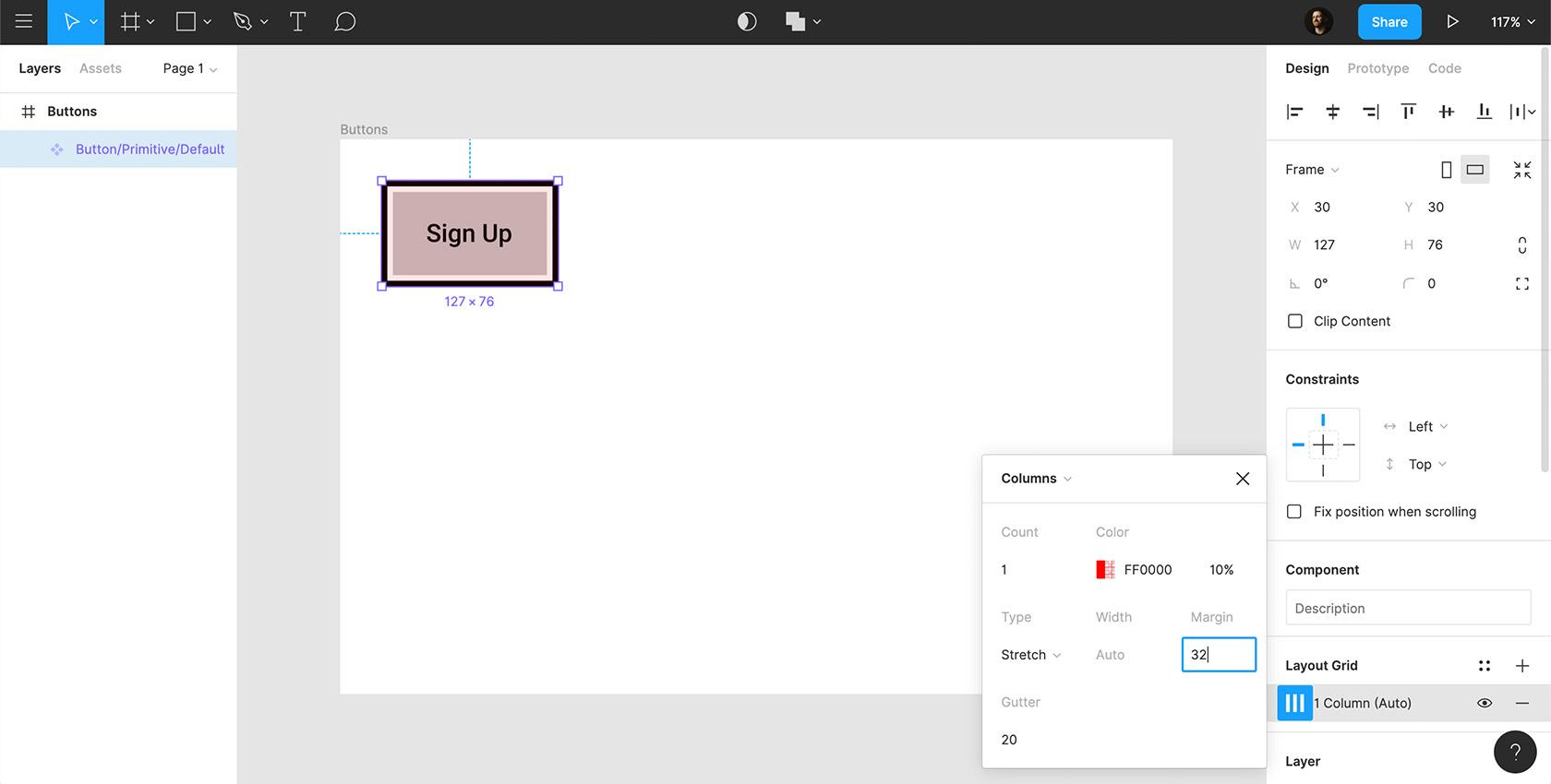Figma component states