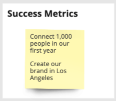 Technology Product Canvas success metrics