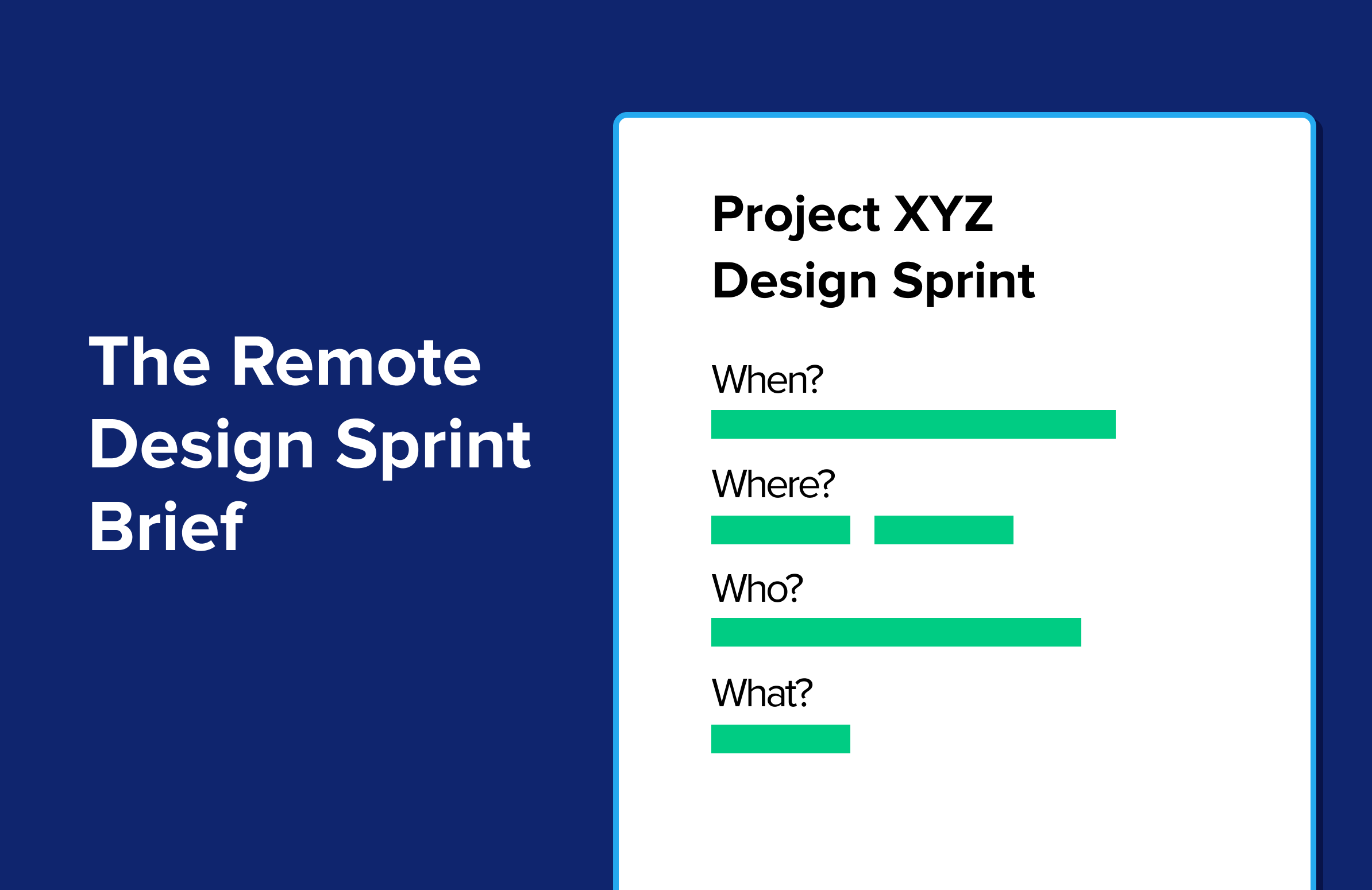 The remote design sprint brief
