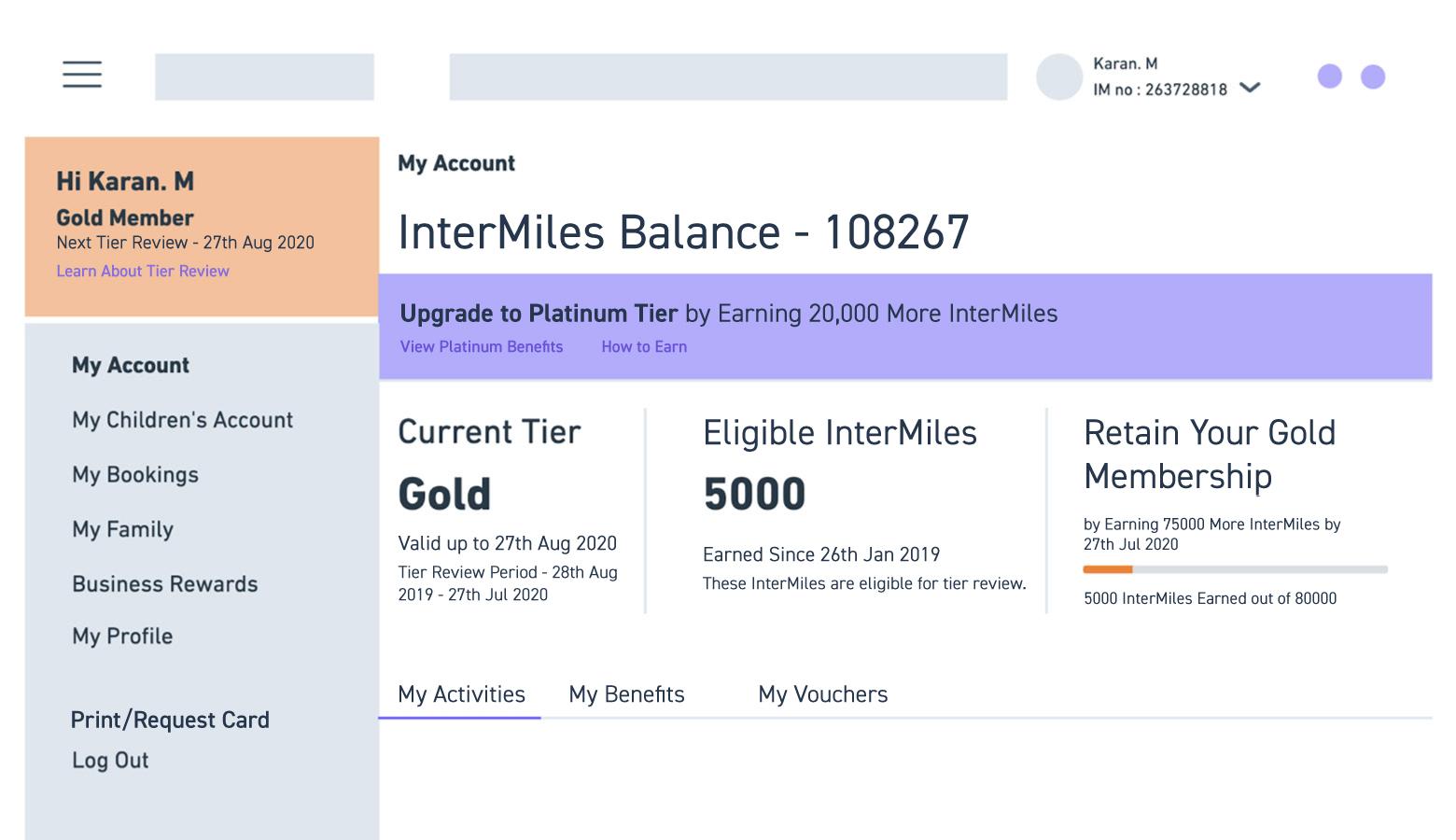 Tiered loyalty program