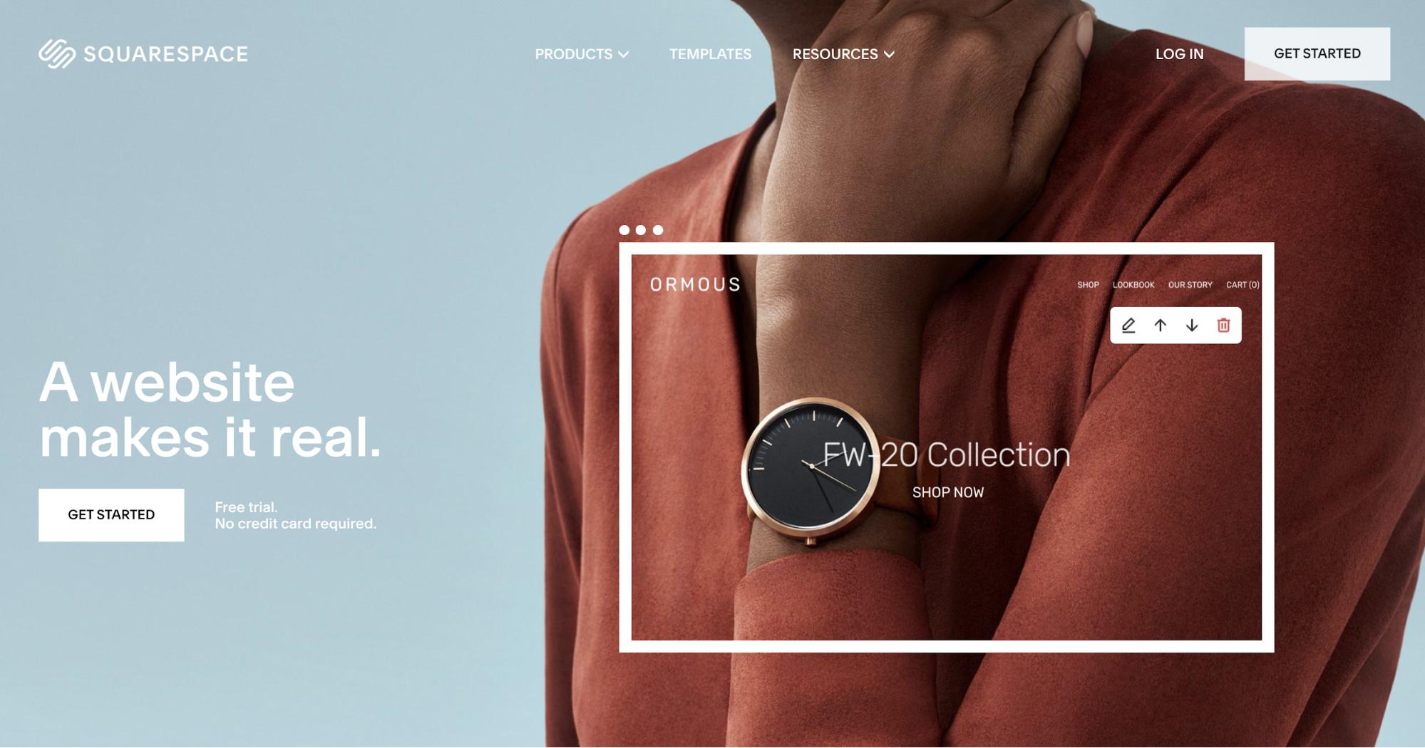 Good homepage design includes less text