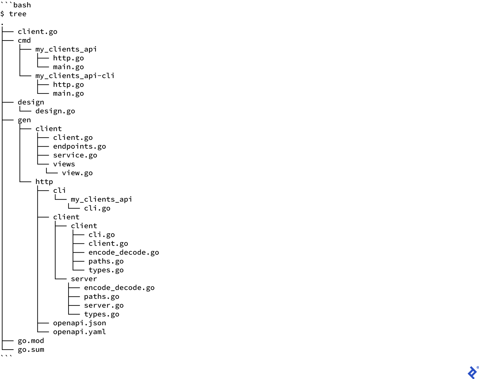 API Development in Go: cmd folder