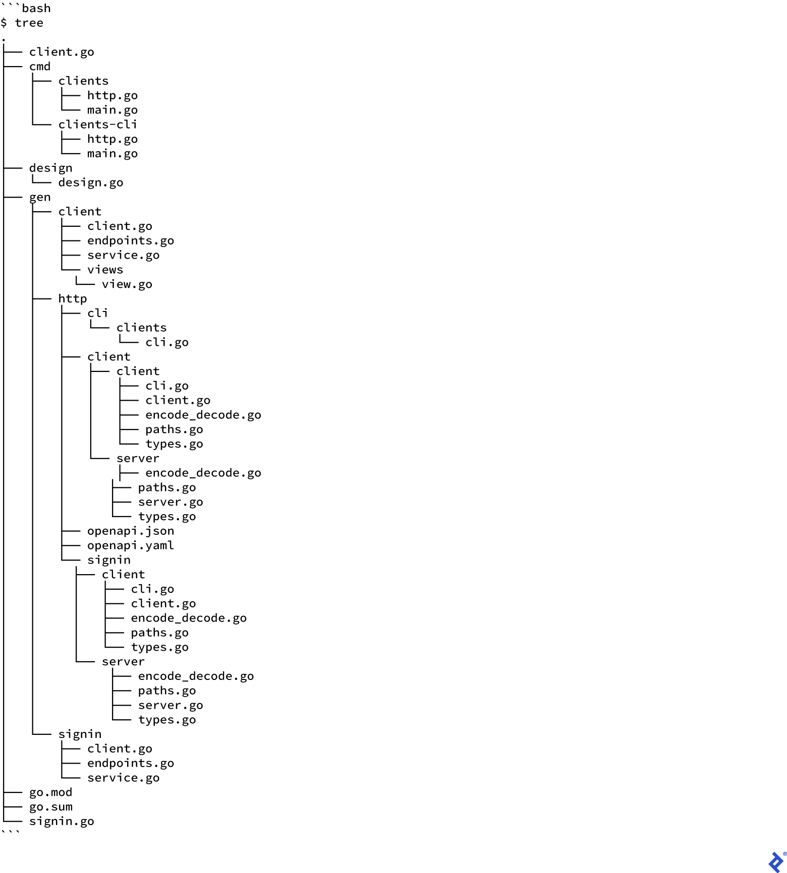 API Development in Go: regenerate