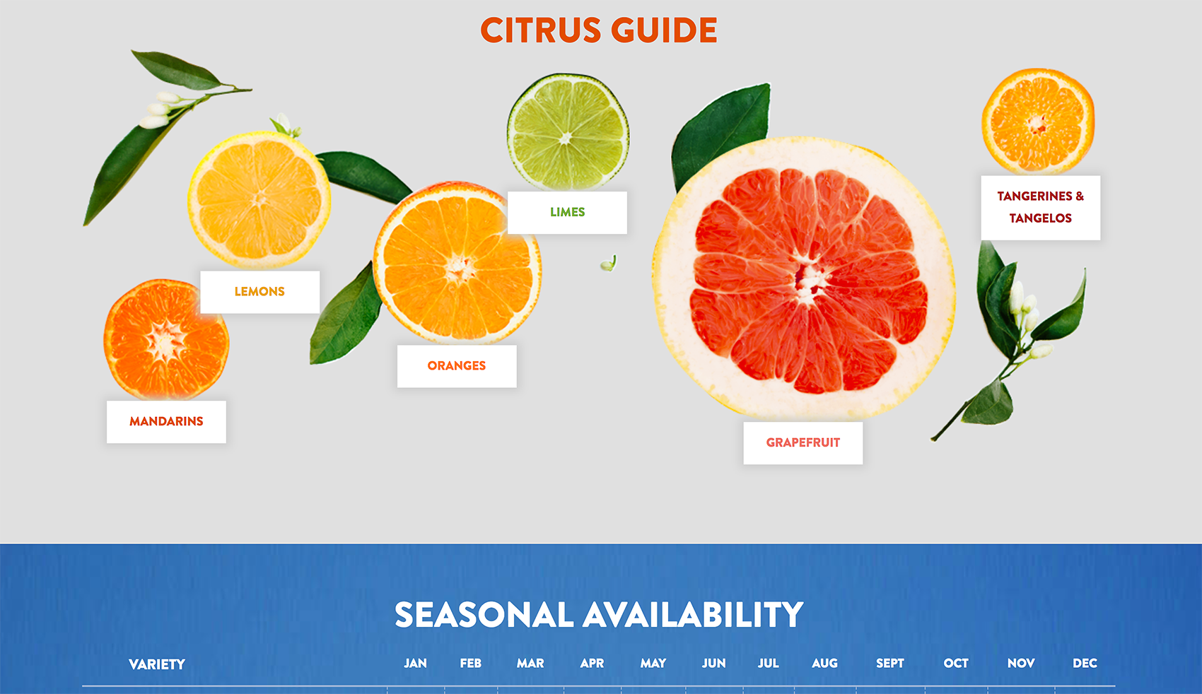 Sunkist employes many sensory images on their website.