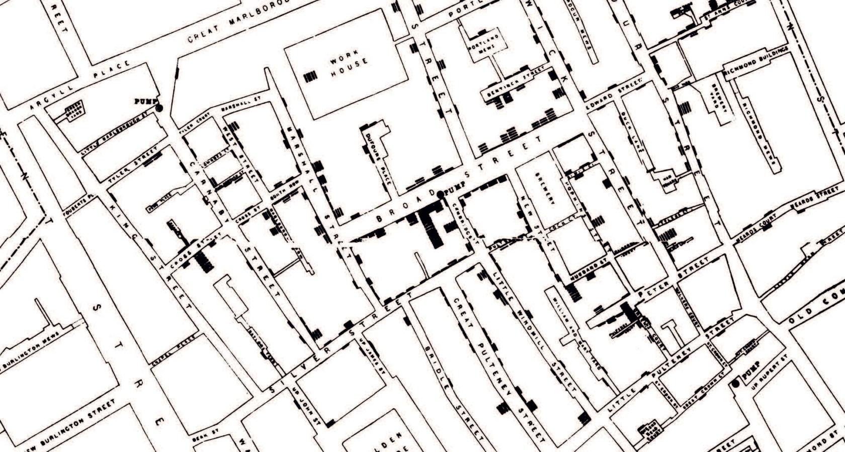 Visual display of data using stacked bars and a simple map