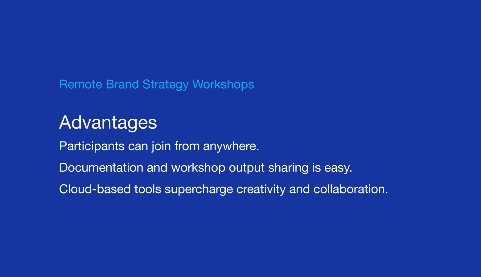 Brand strategy workshop