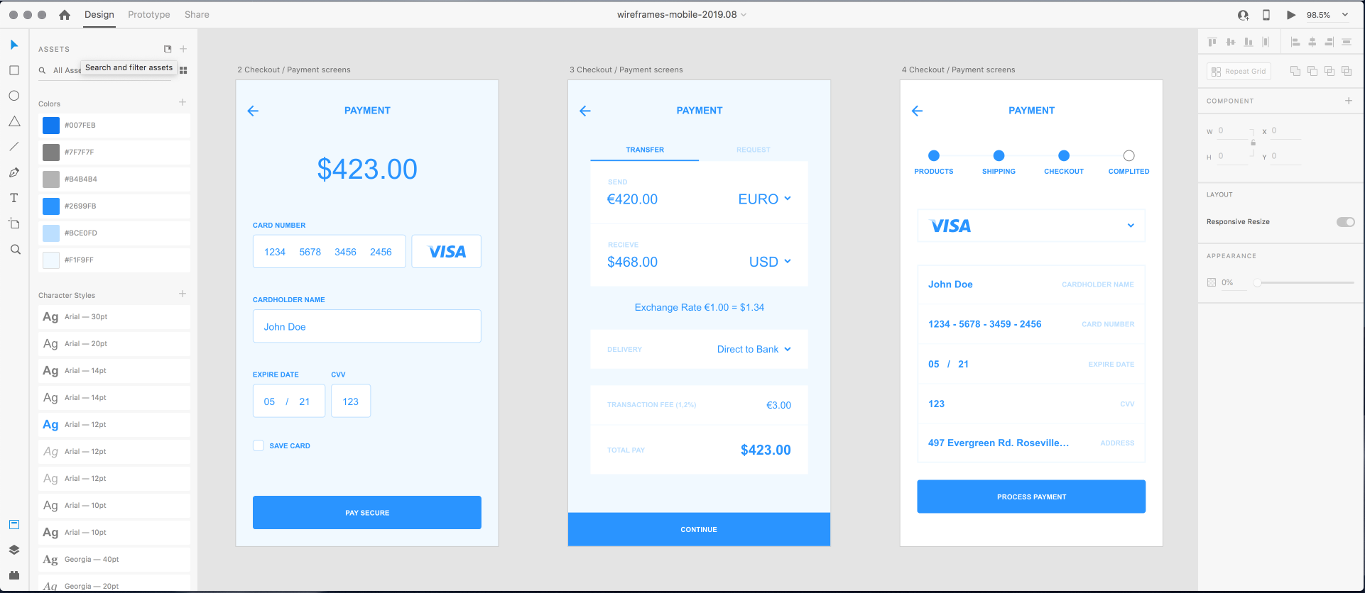 Adobe XD user interface - Sketch vs Adobe XD