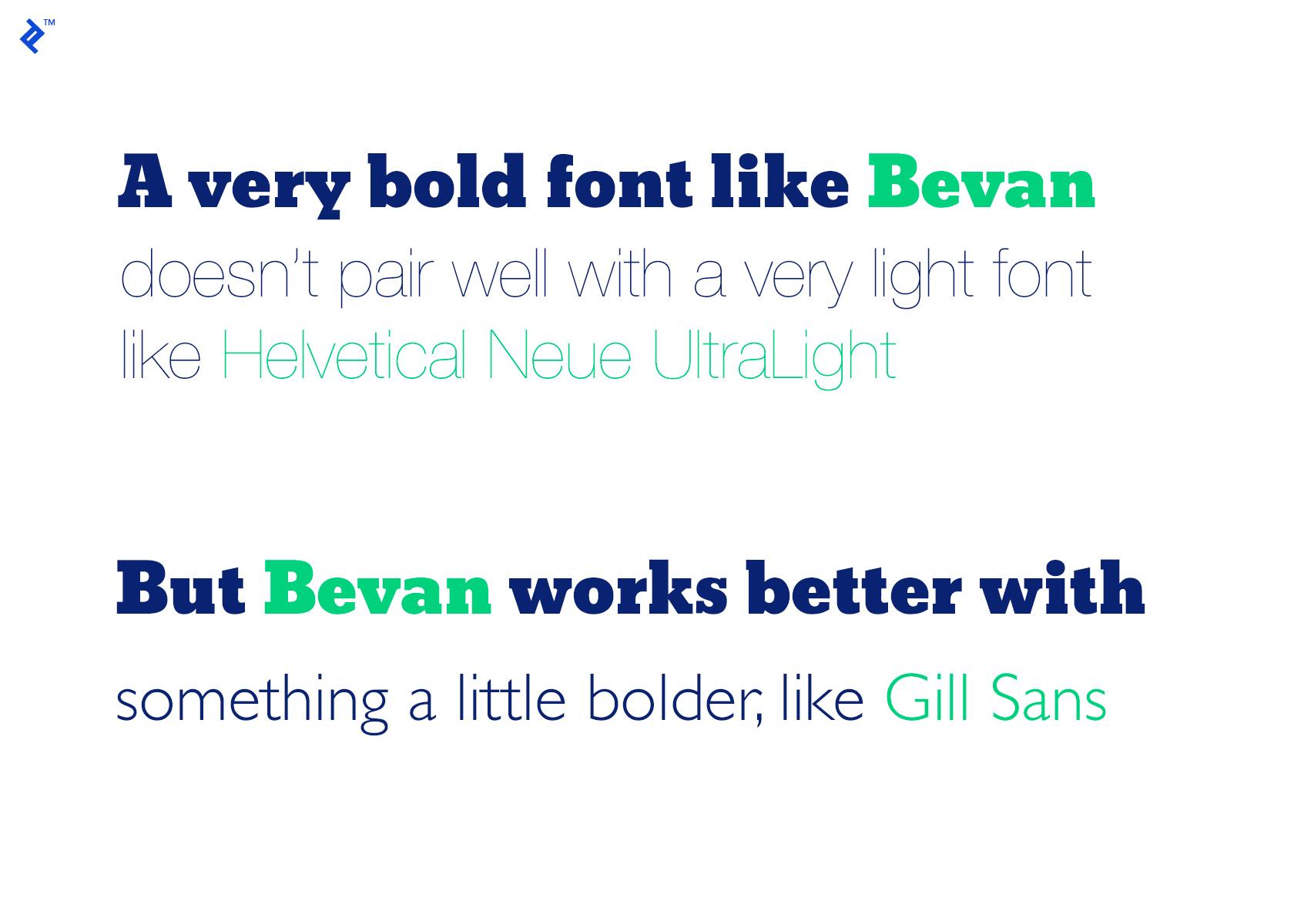The best font combinations are balanced.