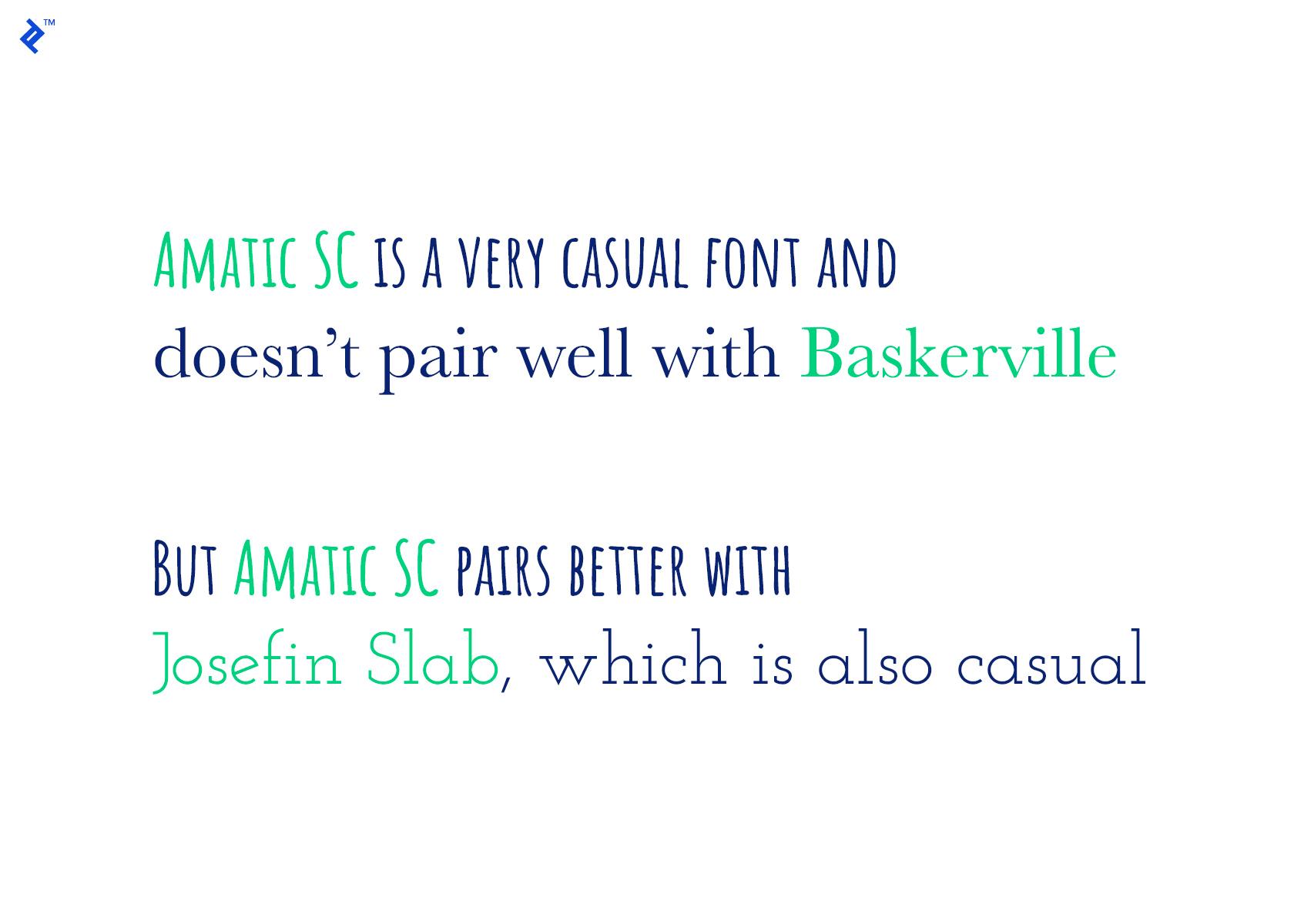 Different types of fonts that go together...or not.