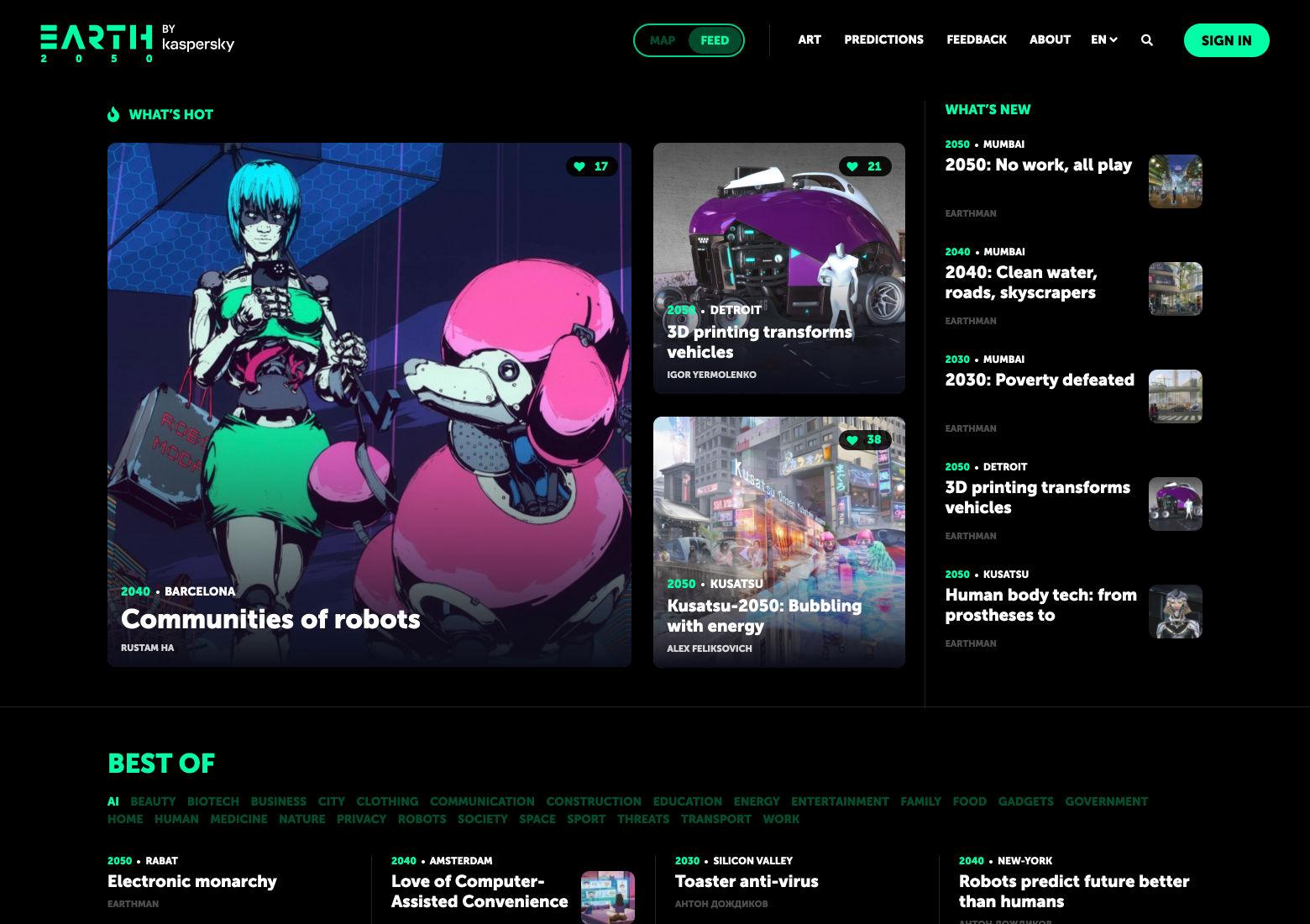 Magazine-style web layout