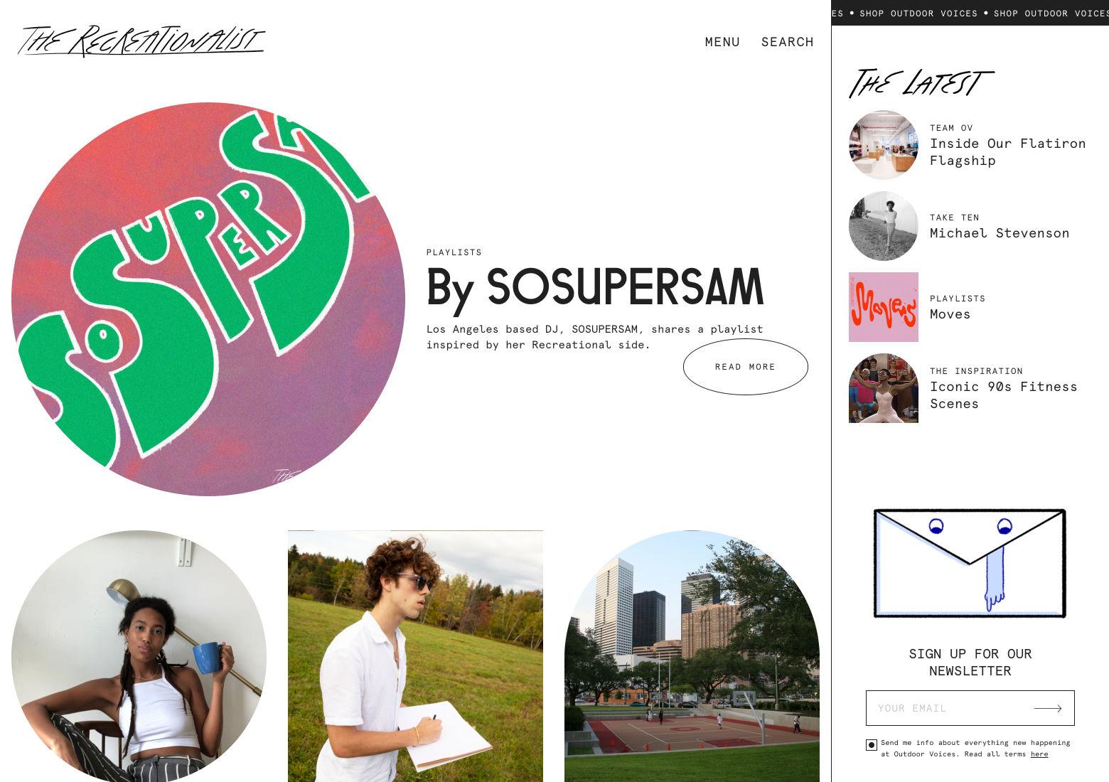 Magazine-style web design and layout