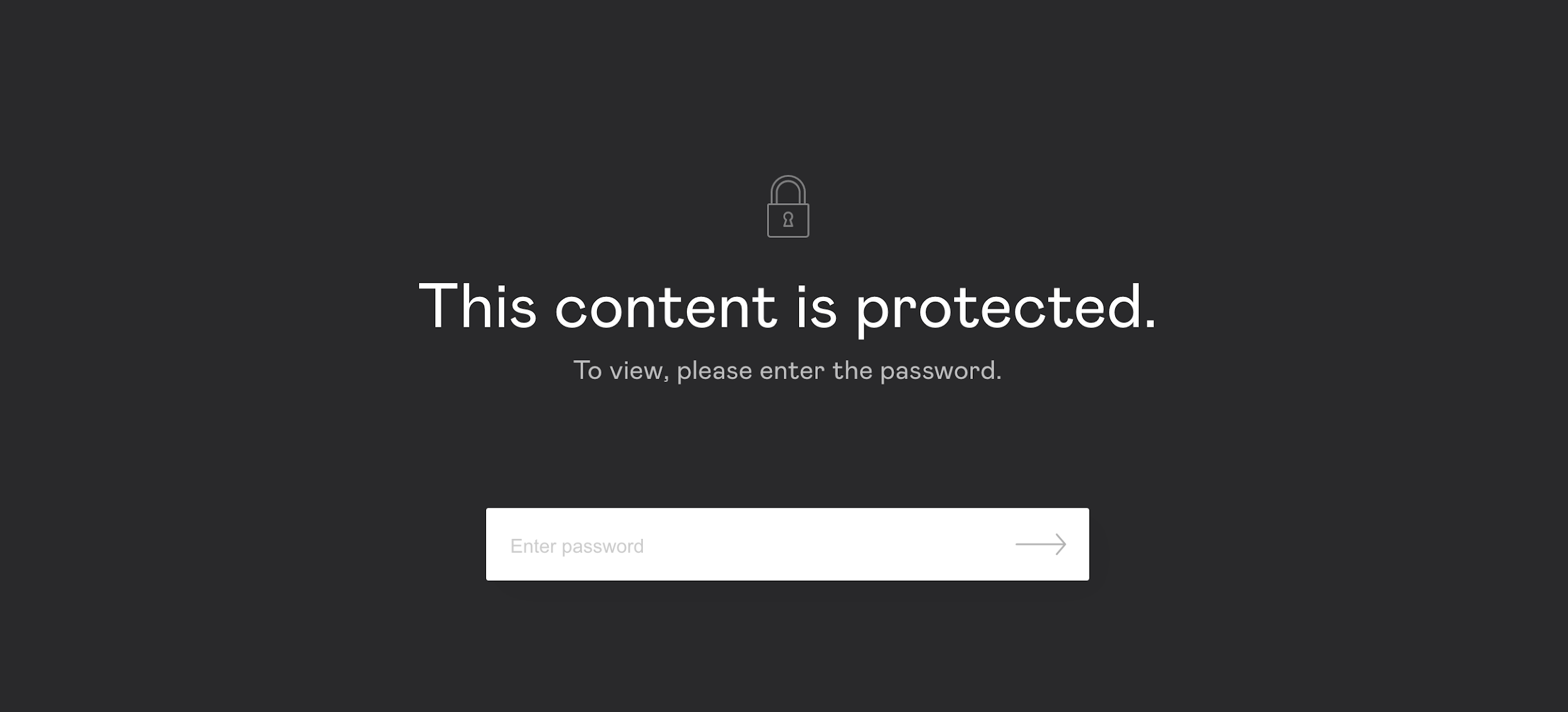 An important design portfolio advice: Do not have password-protected pages.