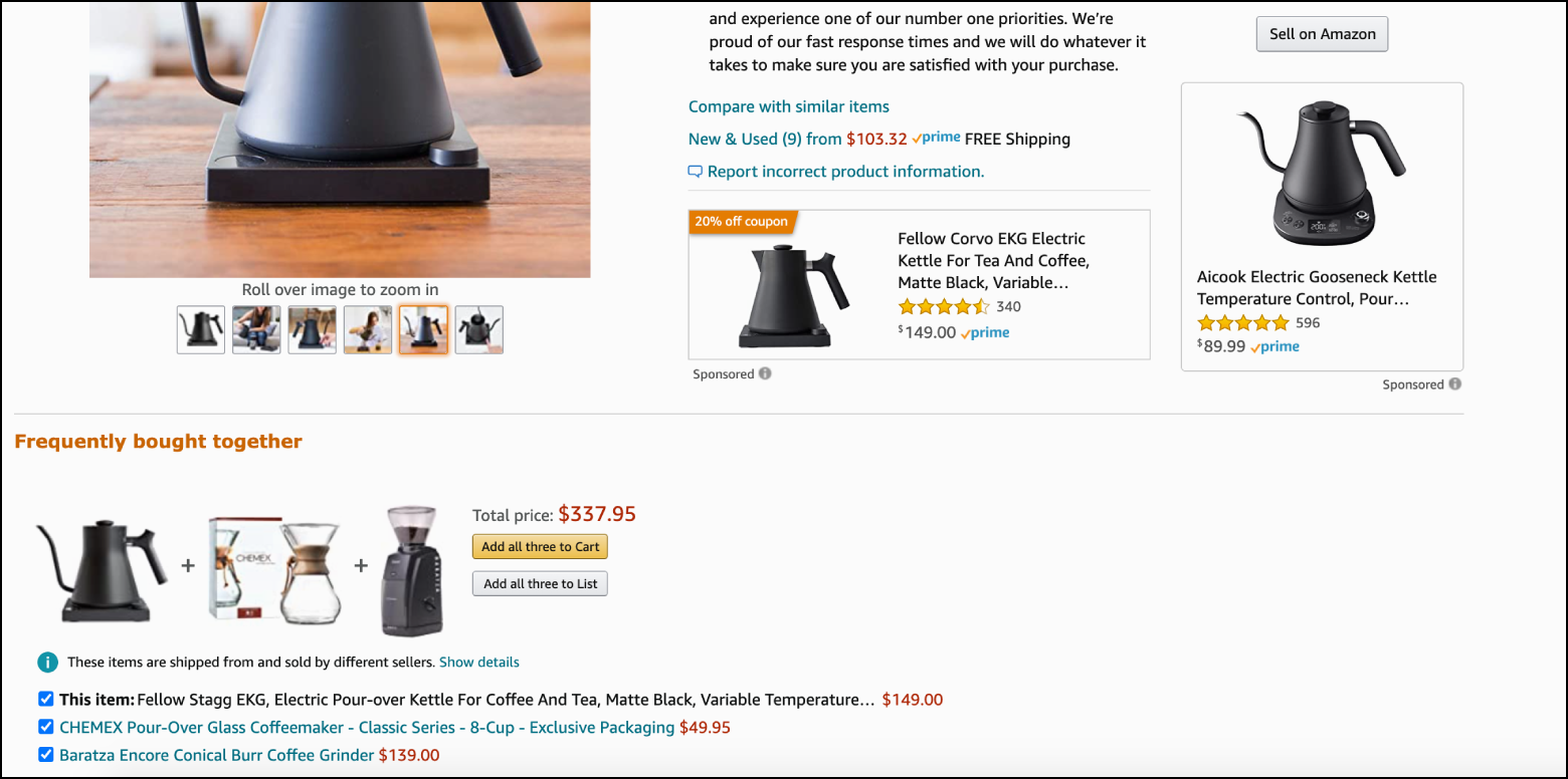 Earn more revenue on e-commerce product pages by including upsells and cross-sells.