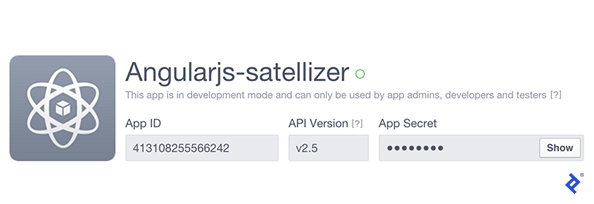 Getting the application secret.