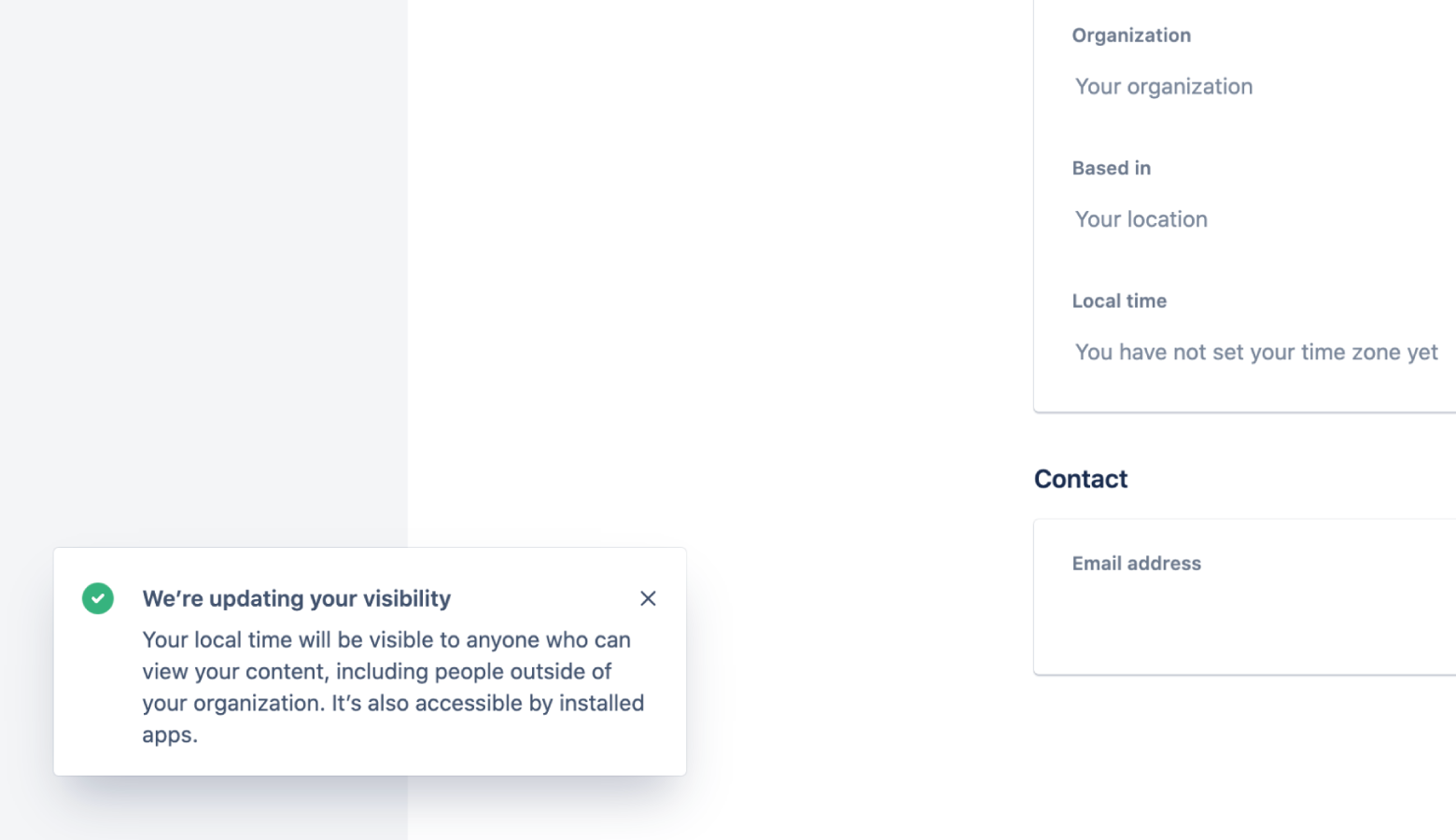 Atlassian Jira gives users instant feedback when settings are updated.