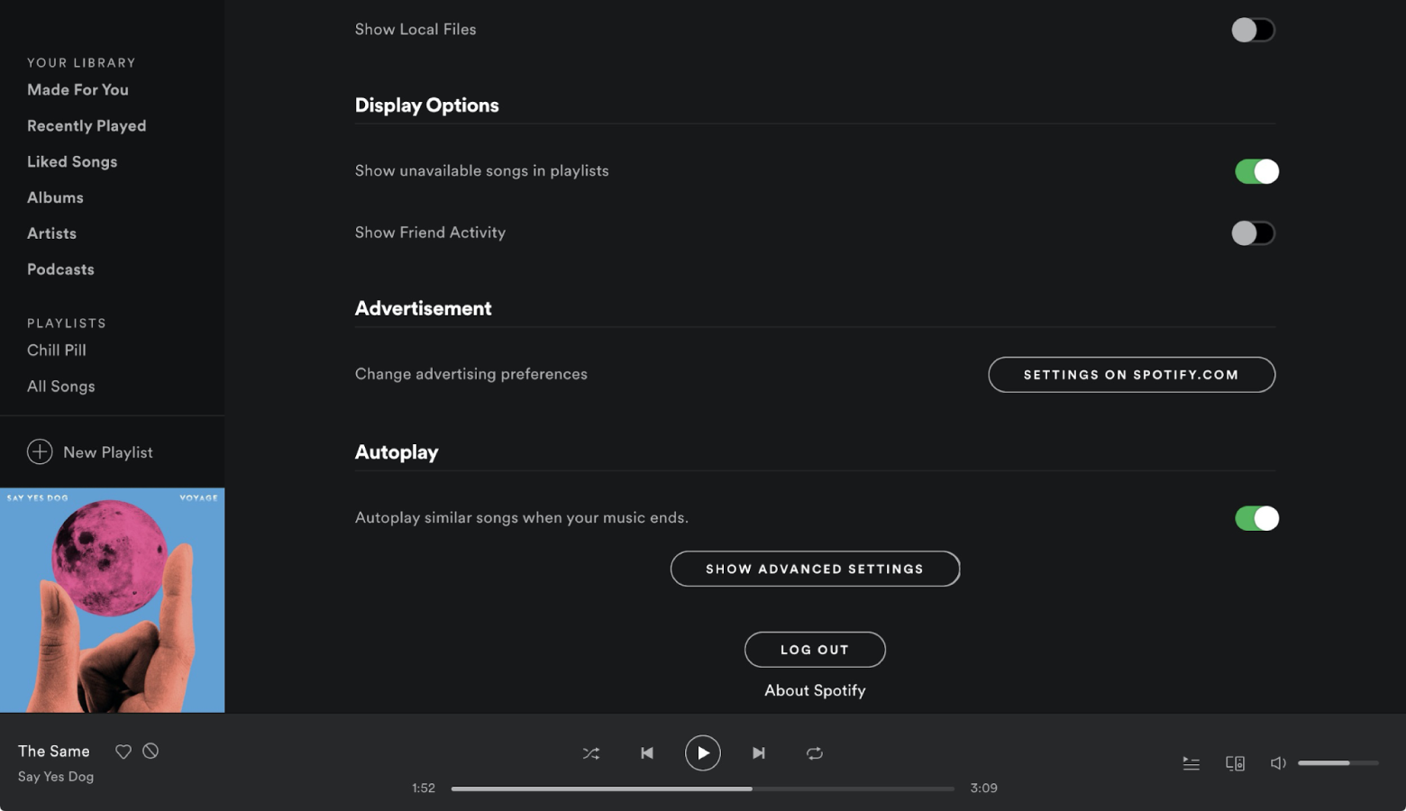 Spotify's advanced settings allow users to fine-tune their listening experiences.
