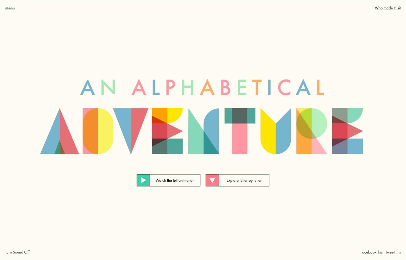 A is for Albert uses innovative UX design in the form of animations and unique interactions.