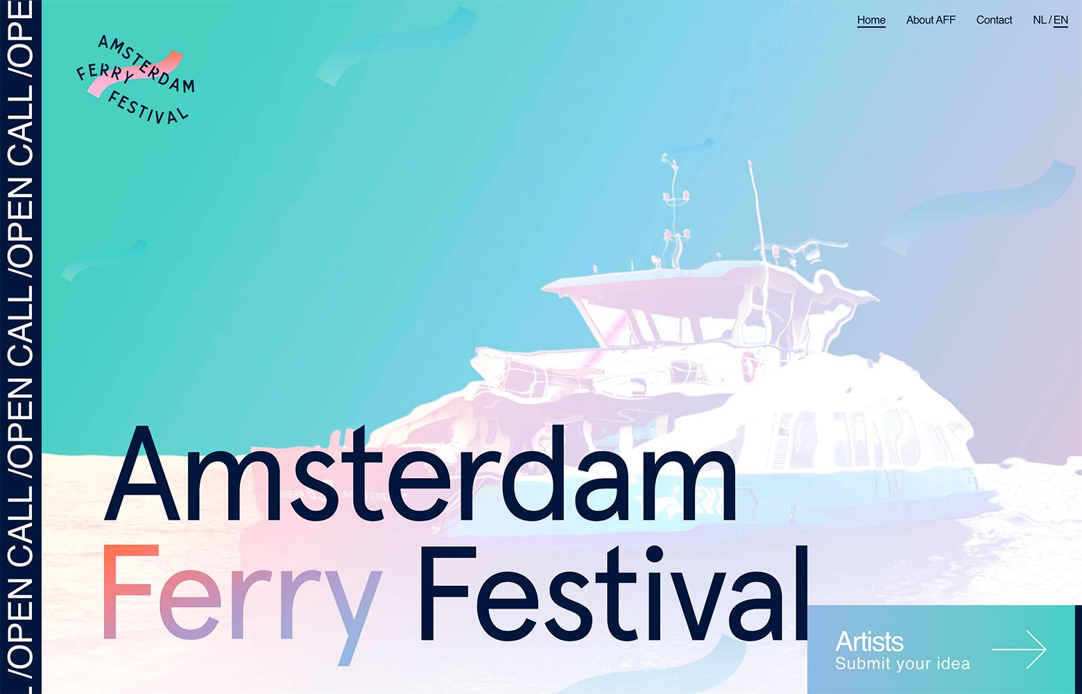 Color of the year 2020 used in a festival website