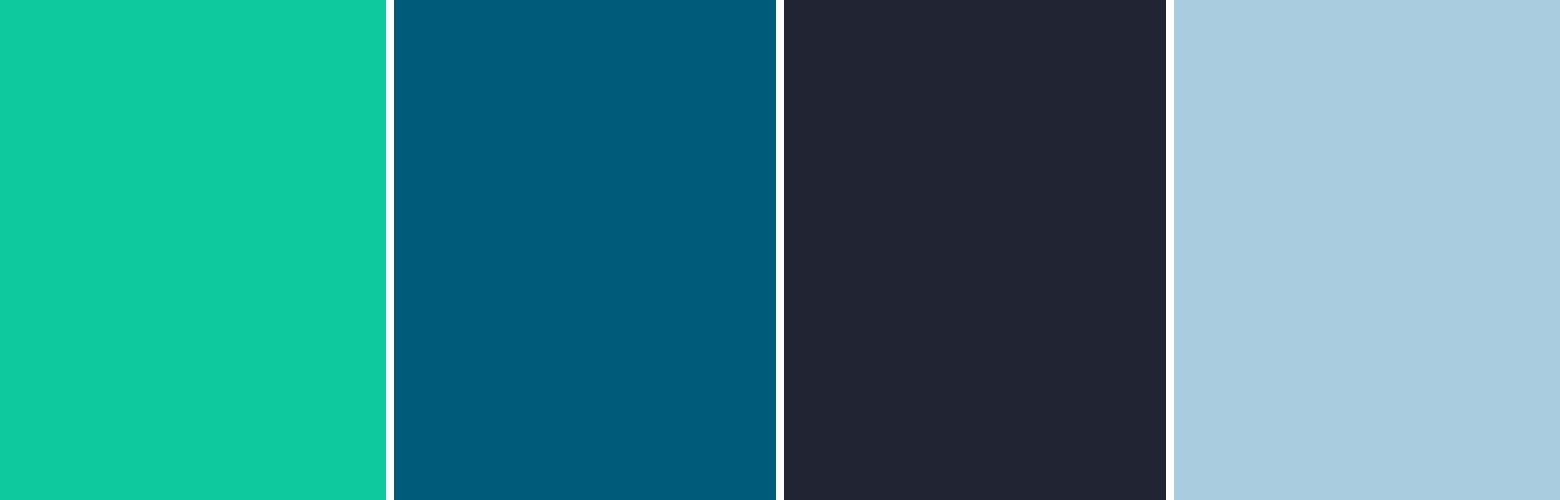 Color of the year 2020 combined with shades of blue