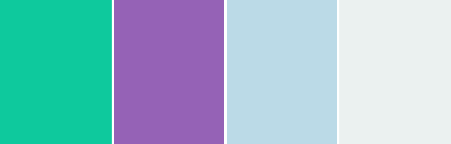 Color of the year 2020 with purple, light blue, and gray