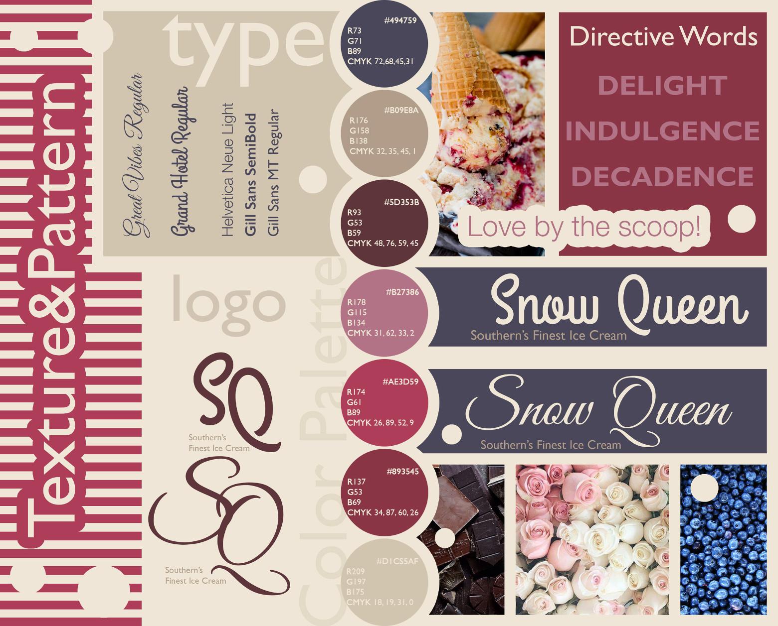 Mood boards are a good way to evaluate typeface choices
